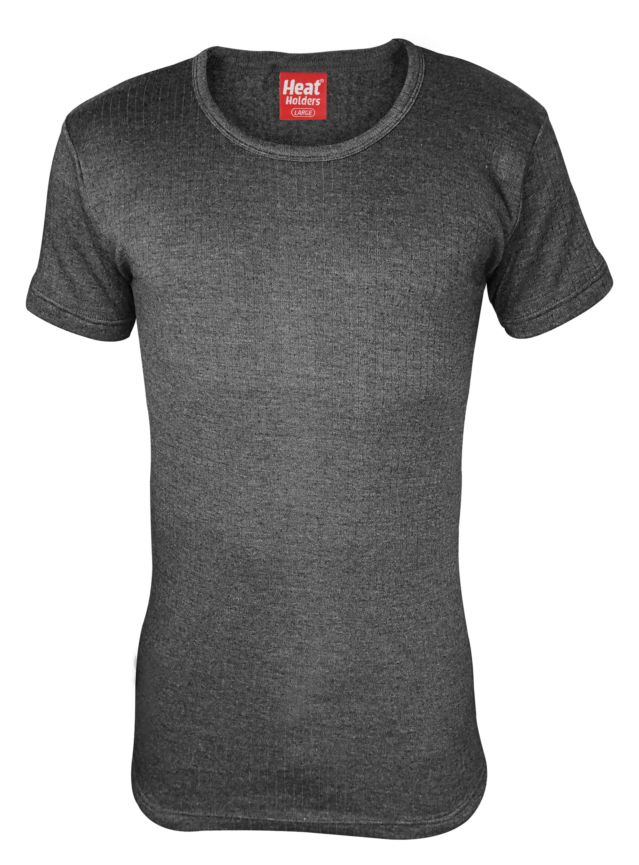 Heat Holders - Mens Cotton Thermal Underwear Short Sleeve T Shirt Vest - Grey - Size X-large | Heat Holders Sale | Discount Designer Brands
