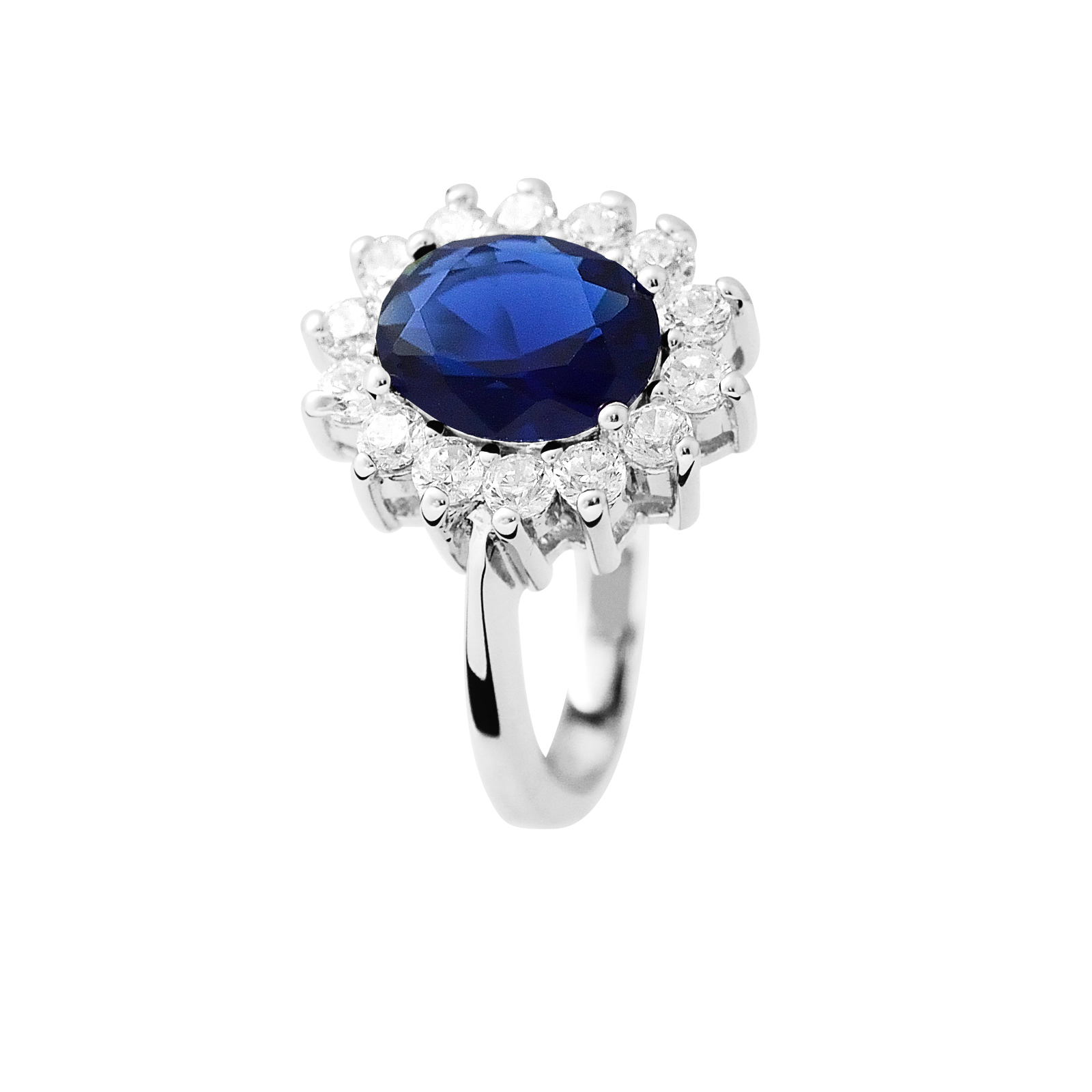 Diadema Womens - Ring - Pure White Collection - Blue Sterling Silver - One Size | Diadema Sale | Discount Designer Brands