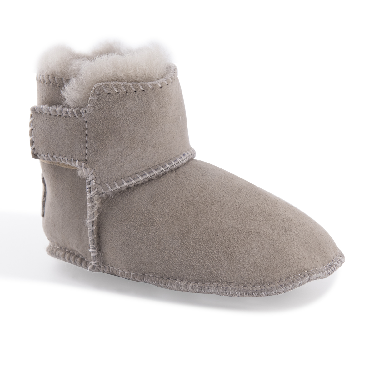 Aus Wooli Womens Australia Baby's Sheepskin Koala Booties - Light Grey Leather - Size Medium | Aus Wooli Sale | Discount Designer Brands