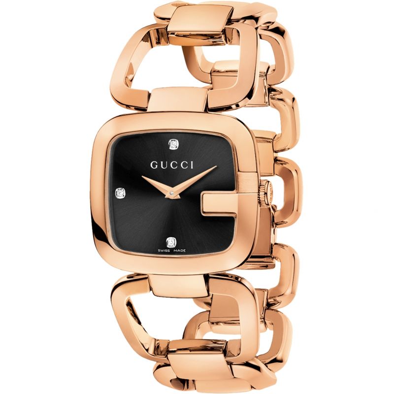Gucci Womens YA125409 Ladies Watch - Rose Gold Stainless Steel - One Size | Gucci Sale | Discount Designer Brands