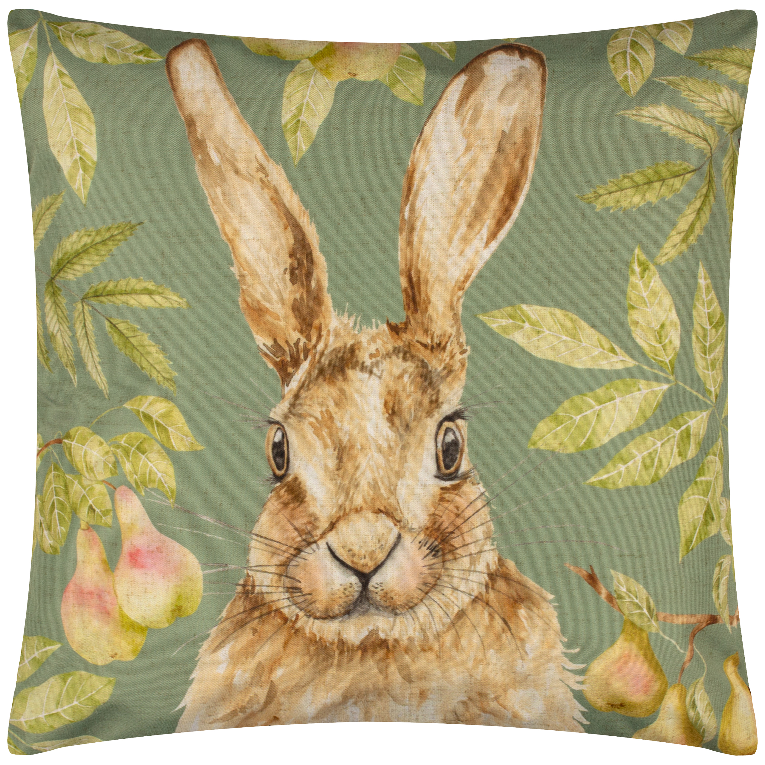 Evans Lichfield Grove Hare Outdoor Cushion - Olive - One Size | Evans Lichfield Sale | Discount Designer Brands