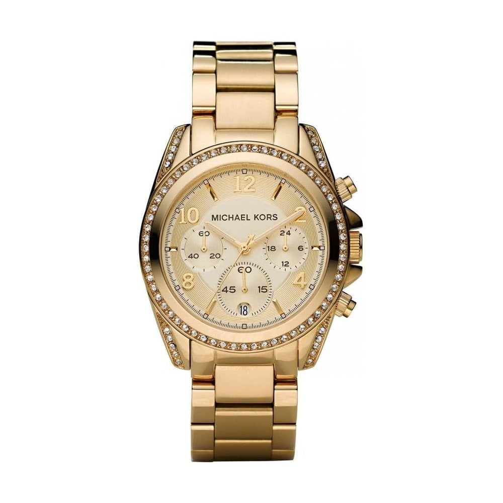 Michael Kors Womens Ladies' Blair Chronograph Watch MK5166 - Gold Metal - One Size | Michael Kors Sale | Discount Designer Brands
