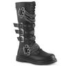 Demonia Mens Bolt 450 Black Vegan Leather Gothic Boots - Size UK 5 | Demonia Sale | Discount Designer Brands