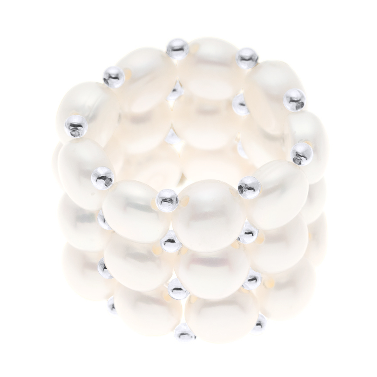 Diadema Womens - Ring - Real Freshwater Pearls - White - One Size | Diadema Sale | Discount Designer Brands