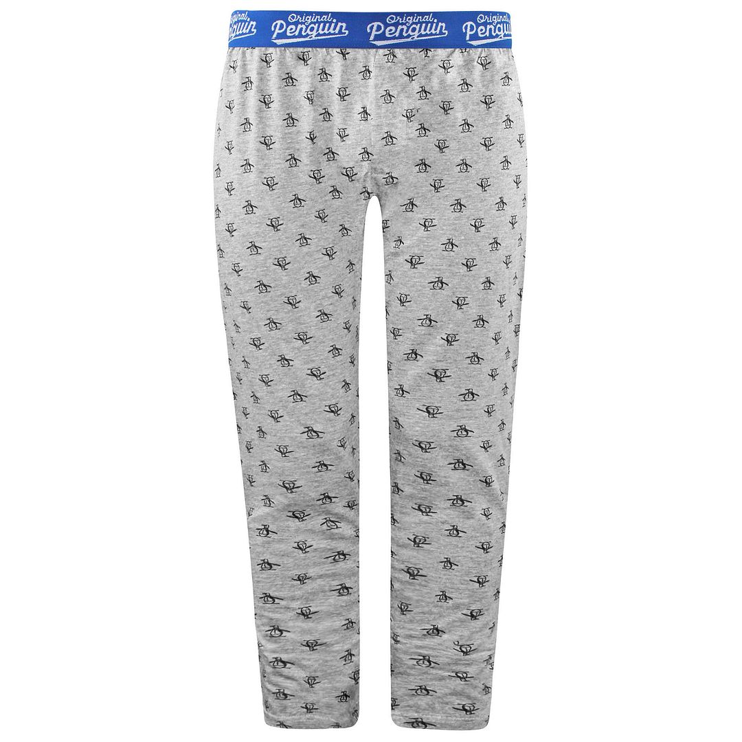 Original Penguin Lounge Mens Grey Pyjamas Bottoms Cotton - Size Medium | Original Penguin Sale | Discount Designer Brands