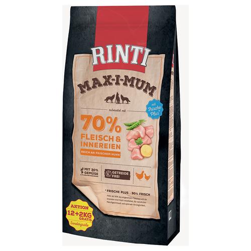 12kg+2kg RINTI Max-i-mum Huhn Hundefutter trocken