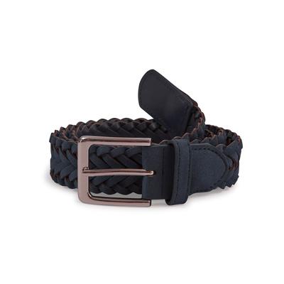 Belt Vollgrava Woven Braided Faux Leather Belt In Navy / L/XL - Tokyo Laundry