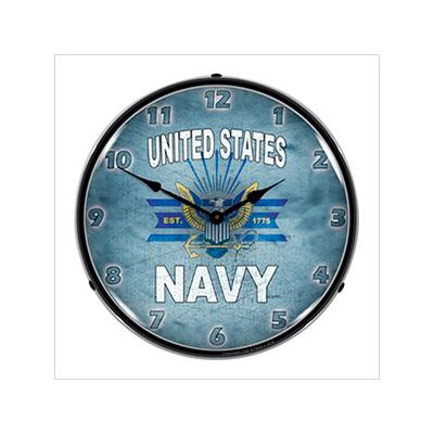 Collectable Sign and Clock United States Navy Backlit Wall Clock