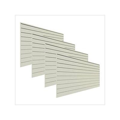 Proslat 8' x 4' PVC Wall Panels and Trims (4-Pack Sandstone)