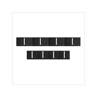 NewAge Garage Cabinets BOLD Series 8-Piece Black Wall Cabinet Set