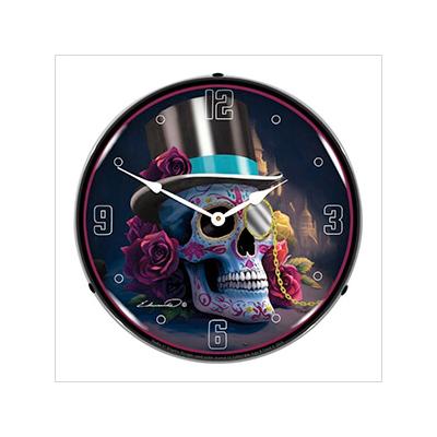 Collectable Sign and Clock Day Of The Dead Backlit Wall Clock