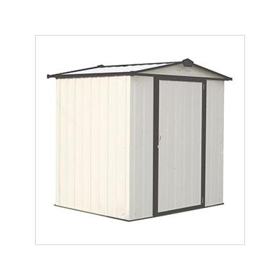 Arrow Sheds Ezee Shed 6 x 5 ft. Cream with Charcoal Trim Steel Storage Shed