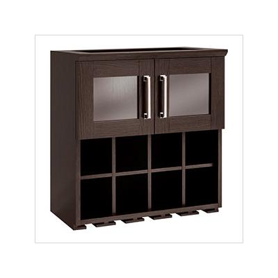 NewAge Home Bar Espresso Wall Wine Rack Cabinet