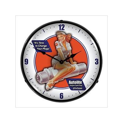 Collectable Sign and Clock Autolite Aviation Backlit Wall Clock