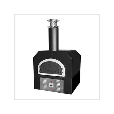 Chicago Brick Oven 38" x 28" Hybrid Countertop Natural Gas / Wood Pizza Oven (Solar Black - Commercial)