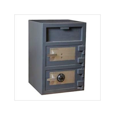 Hollon Safe Company Front Load Double-Door Depository Safe with Combination and Key Locks