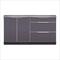 NewAge Outdoor Kitchens Aluminum Slate 3-Piece Outdoor Kitchen Set with Countertops and Covers