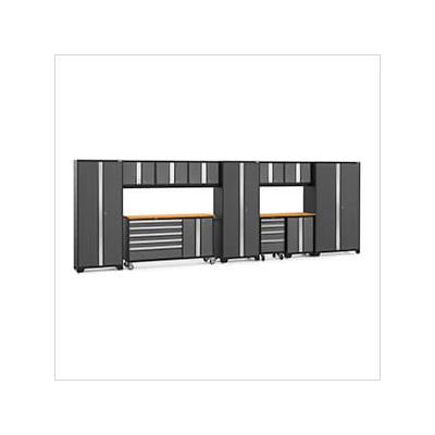 NewAge Garage Cabinets BOLD Grey 12-Piece Project Center Set with Bamboo Top