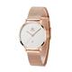 OLEVS Rose Gold Women's Watch, Stainless Steel, Casual Small Watch, Women's Waterproof, Modern Analogue Watch with Mesh Strap, Ultra Thin Women's Watch with Diamond Heart, 5003 White Dial/Rose Gold