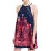 Free People Dresses | Intimately Free People Dresses Shea Printed Navy Mini Dress Size Small | Color: Blue/Pink | Size: S