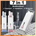 Kit di pulizia 7 in 1 Tastiera del computer Spazzola pulita Auricolare Bluetooth Penna per la pulizia Estrattore per copritasti Schermo del telefono Strumenti per la pulizia del computer portatile