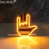 Luce di gesto del dito medio per Auto LED segno di gesto della mano luce divertente spia luminosa