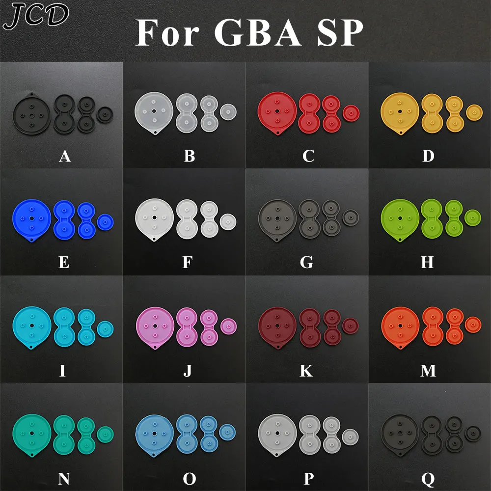 JCD Hochwertige Gummiknöpfe Kontaktpads Ersatz für GameBoy Advance SP GBA SP Konsole Silikon Leitfähige Pads Image