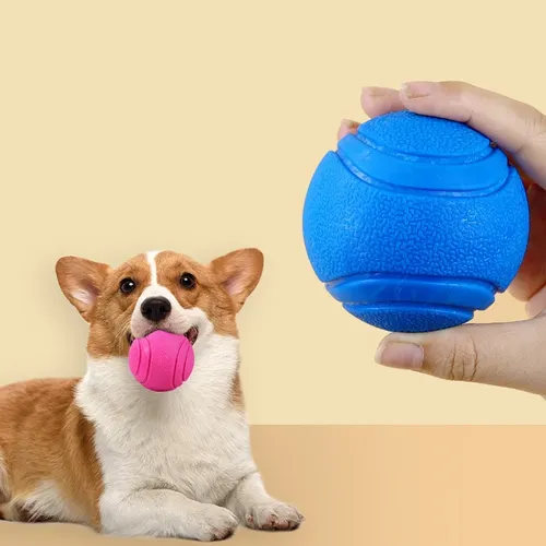 Hundes pielzeug Gummiball Biss beständiges Ballspiel zeug für Hunde Welpen Teddy Pitbull rote Farbe