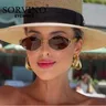 Sorvino Mode polygonale Frauen Sonnenbrille 2024 Vintage Marke Raute Damen Sonnenbrille Schatten