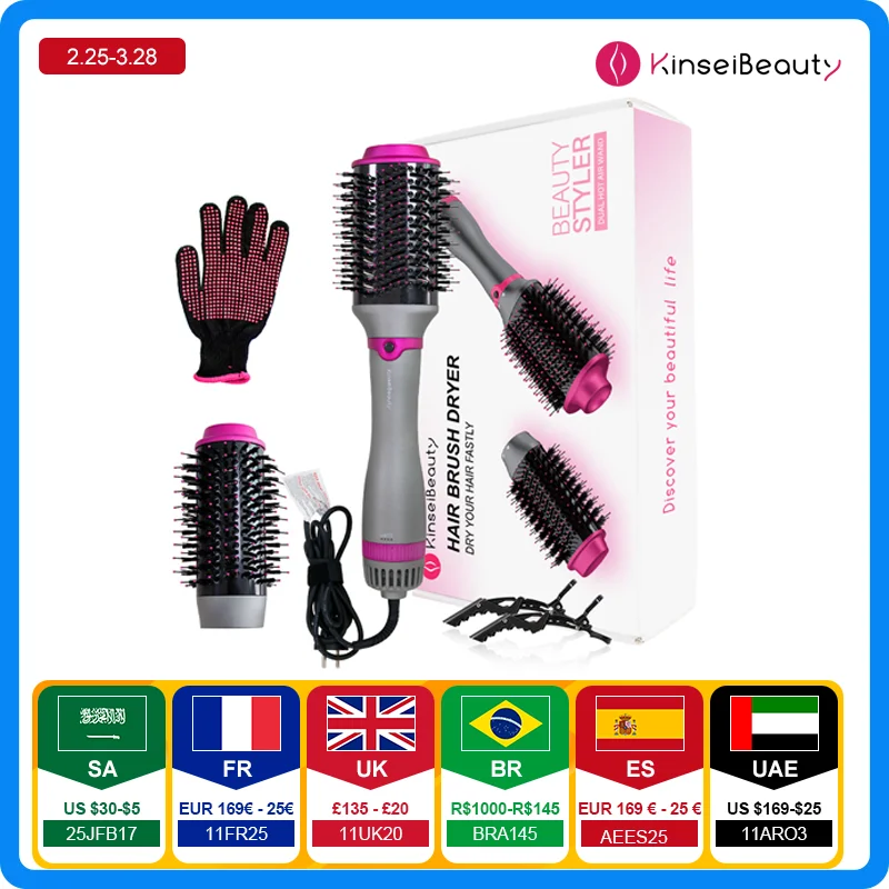 Elektrische Haarglätter Pinsel Schönheit Styling Ausrüstung Anti-verbrühen Professionelle haarglätter curling eisen freies einkaufen Image