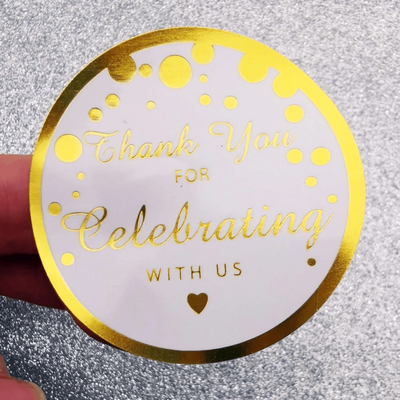 60pcs Glittering Golden Thank You Stickers - Perfe...
