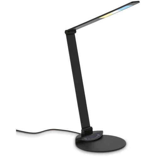 Led Schreibtischlampe Bürolampe schwenkbar Touch cct Dimmbar Silber 6W Briloner