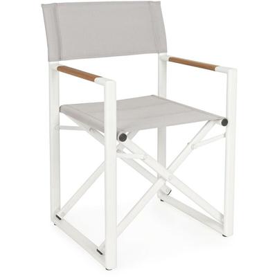 Bizzotto - Klappbarer Regiestuhl 'Lagun' aus Aluminium mit schmutzabweisendem Stoff -Weiss Image