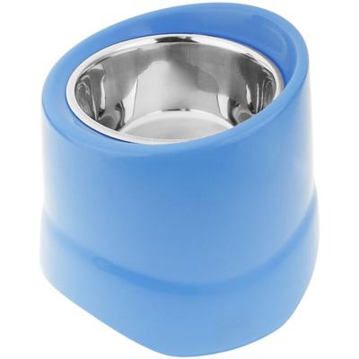 Hundenapf Hoch für Große Hunde, Schale 500 ml, Höhe 17 cm, Farbe Blau - Prixprime