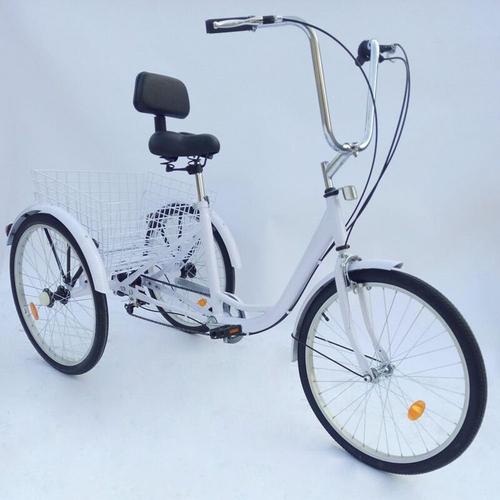 Senderpick - 3-Rad-Fahrrad 24' 6 Gänge Erwachsene Trike Dreirad Fahrrad Fahrrad Pedal Fahrrad
