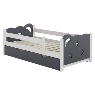 Kinderbett Jessica, Grau, 70x140 cm mit Schublade, ohne Matratze, Vitalispa Image