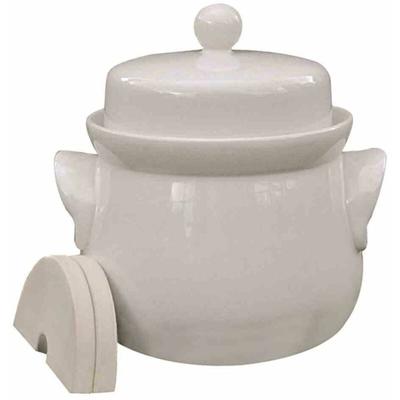Mini-Gärtopf creme 3,0 l mit Deckel und passenden Steinen Image