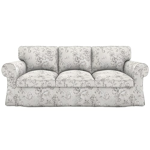 3-Sitzer Sofa-Bezug 100% reine Baumwolle Blumen gesteppte Bezüge für 3-Sitzer Sofa Image