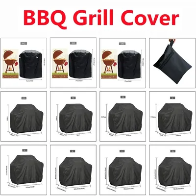 BBQ Grill Barbeque Cover Anti-Dust Waterproof Weber Heavy Duty Charbroil BBQ Cover Outdoor Rain