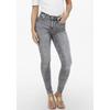 Skinny-fit-Jeans ONLY "ONLPOWER MID PUSH UP SK AZG937", Damen, Gr. L (40), Länge 30, grau (grau denim), Denim/Jeans, Obermaterial: 92% Baumwolle, 6% Polyester, 2% Elasthan, Abriebeffekte, casual, Jeans