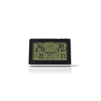 Nedis Wetterstation - Innen- und Aussenbereich - Inklusive schnurloser Wettersensor - Wettervorhesage - Zeitdisplay - LCD-Anzeige - Weckerfunktion Image
