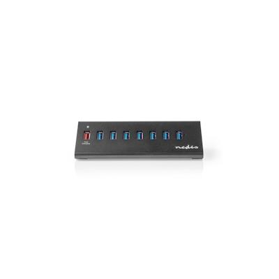 Nedis USB Hub - USB Micro-B Female - USB-A Female - 8 port(s) - QC3.0 / USB 3.2 Gen 1 - Mains Powered / USB Powered - 5 