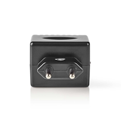 Nedis Steckdosen Adapter - Euro / Typ C (CEE 7/16) - 100 - 240 V AC 50/60 Hz - 12 V DC - 6 W - Netzstromversorgung - 0.3 A - Schwarz - Kunststoff Image
