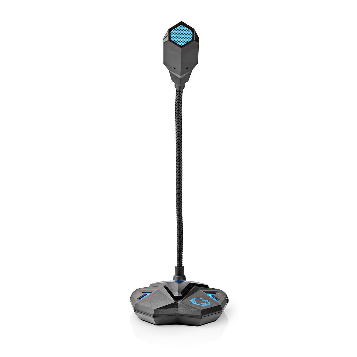 Nedis Streaming & Gaming Microphone - Used for: Desktop / Notebook - USB - Connection output: 1x 3.5 mm Audio Out - On/Off switch - Headphone output Image