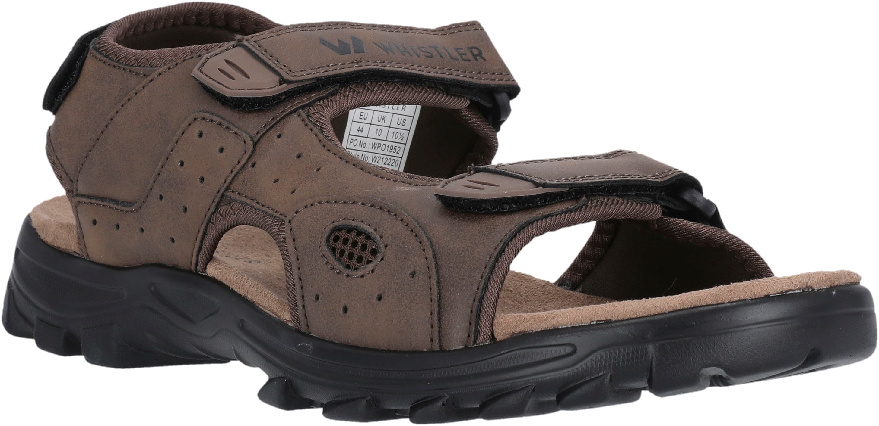 Sandale WHISTLER "Hornsin M Sandal", Herren, Gr. 45, braun (various braun), Mesh, Synthetik, Schuhe Sandale