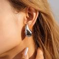 Anthropologie Jewelry | Anthro The Petra Mini Waterdrop Baroque Silver Tone Tear Drop Studs | Color: Silver | Size: Os