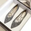 Herbst frauen Ballerinas Neue Strass Flache Beiläufige Faulenzer Weibliche Plus Größe 43, Slip auf Boot Schuhe Chaussure Femme