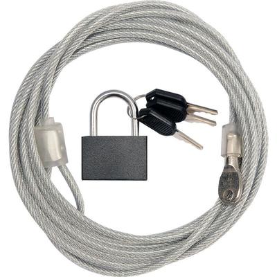 Vorel - Stahlseil Drahtseil mit Vorhangeschloss 3m x ø 4mm + 3 Schlüssel Image
