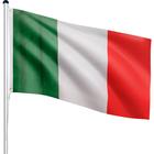 FLAGMASTER® Fahnenmast - inkl. Fahne, Italien, 6m, Stabil, Aluminium, Höhenverstellbar, mit