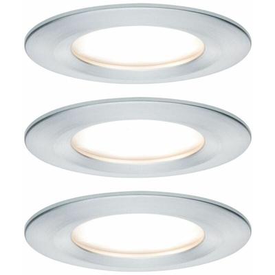 Led Einbauleuchte Nova Coin 3er Set alu ø 7,8 cm starr warmweiß Einbauleuchte - Paulmann